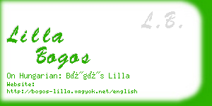 lilla bogos business card